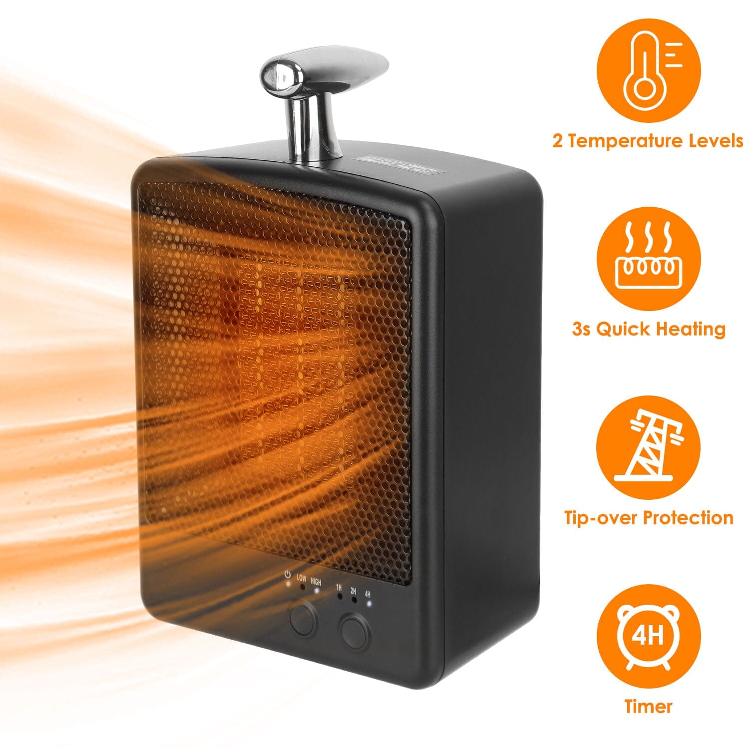 1000W Portable Electric Space Heater Household Appliances - DailySale