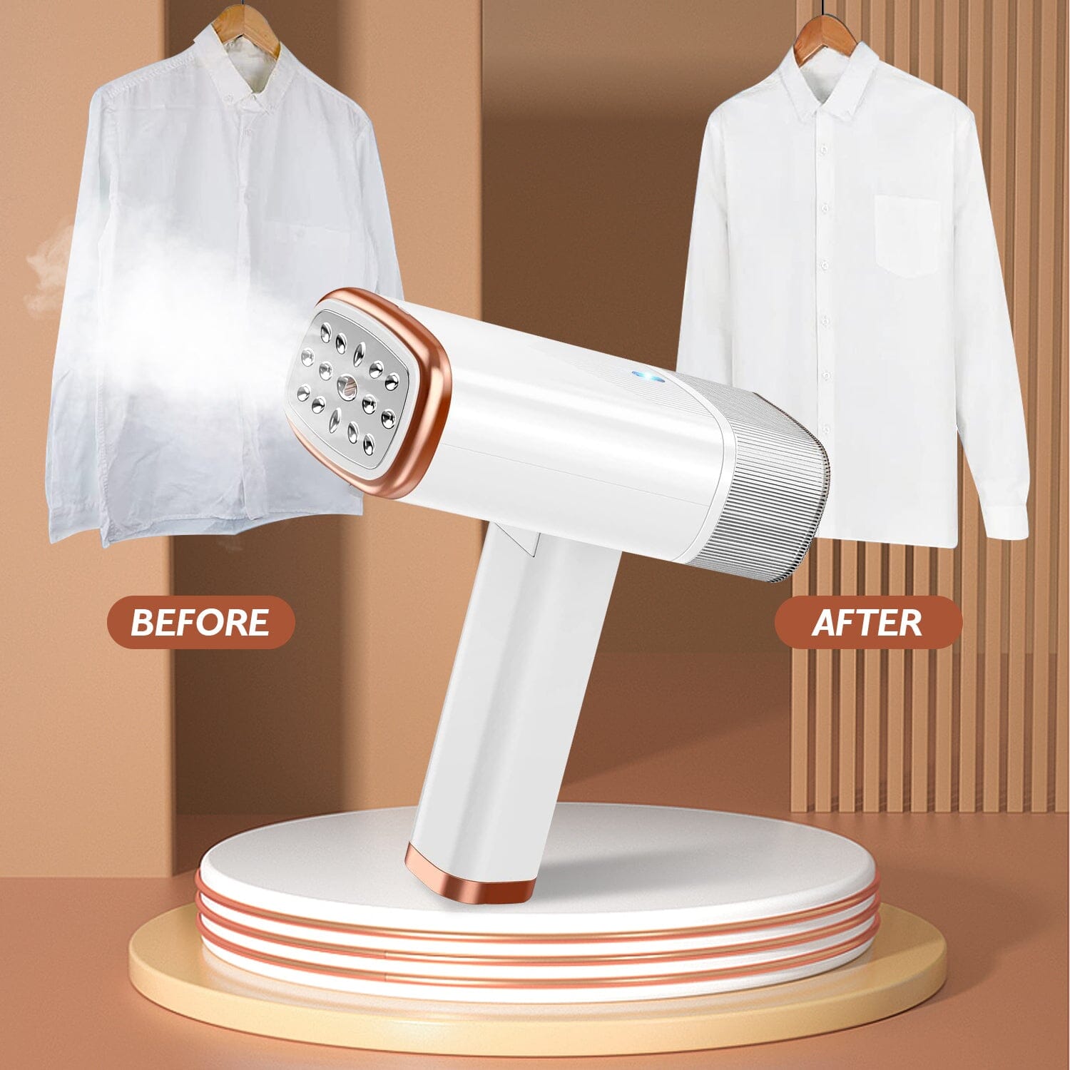 1000W Portable Handheld Clothes Steamer with Brush Foldable Household Appliances - DailySale