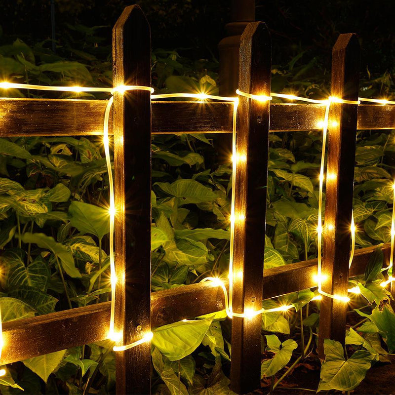 100LED Solar Power Fairy String Rope Light - Warm White Garden & Patio - DailySale