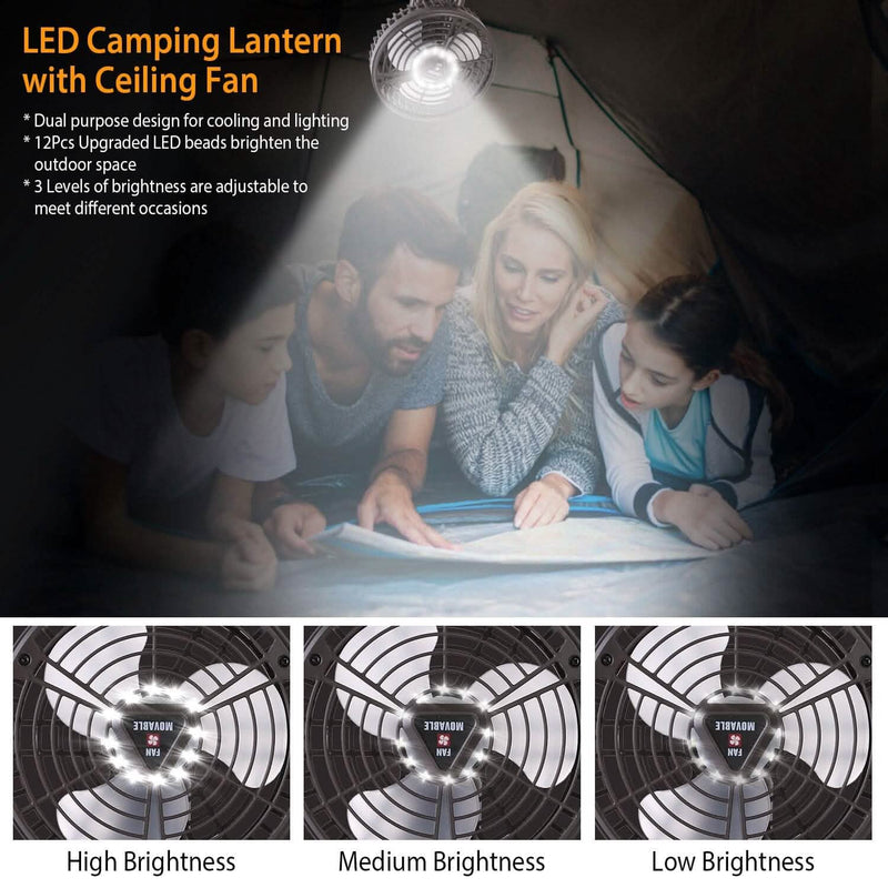 10400 mAh Portable Camping Fan Sports & Outdoors - DailySale