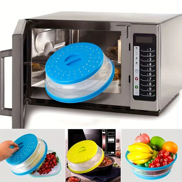 10.5 inch Collapsible Food Plate Lid Cover Kitchen Tools & Gadgets - DailySale