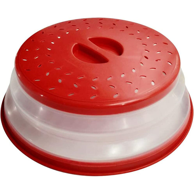 10.5 inch Collapsible Food Plate Lid Cover Kitchen Tools & Gadgets Red - DailySale