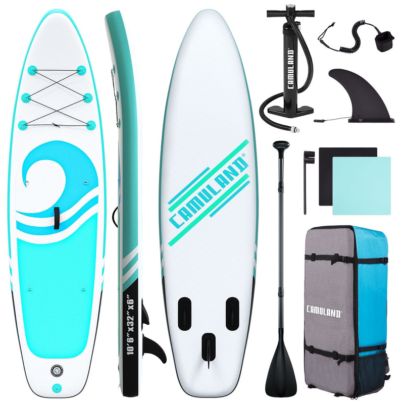 10’6” x 32”x 6” Paddle Boards for Adults with Premium SUP Accessories and Backpack Sports & Outdoors - DailySale