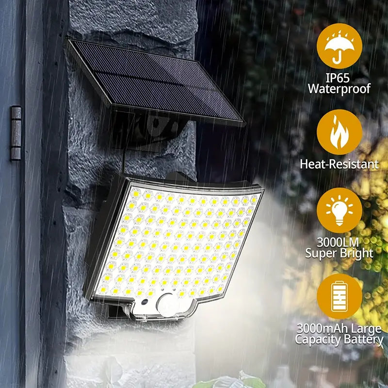 106LED Super Bright Motion Sensor Solar Power LED Garden Wall Light Outdoor Lighting - DailySale