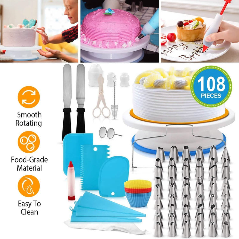 108-Piece: Cake Decorating Supplies Kit Kitchen Tools & Gadgets - DailySale