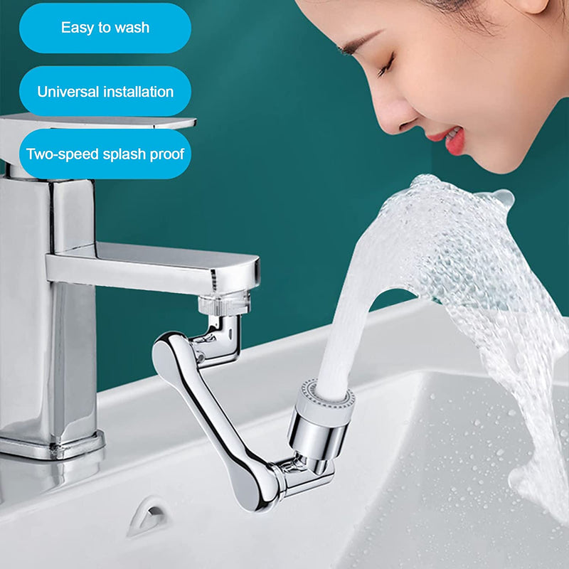 1080 Degree Extension Universal Faucet Aerator 2 Modes Bath - DailySale