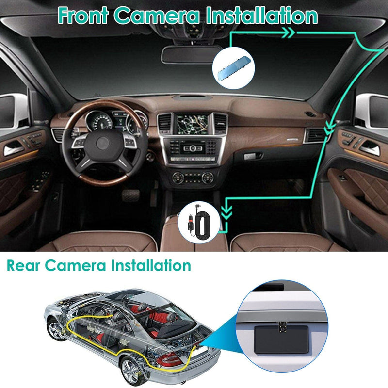 1080P Car DVR 4.3inches Dash Cam with 140° Angle Loop Recording Automotive - DailySale