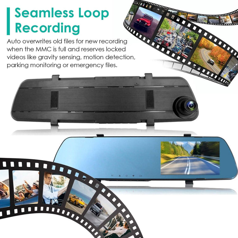 1080P Car DVR 4.3inches Dash Cam with 140° Angle Loop Recording Automotive - DailySale
