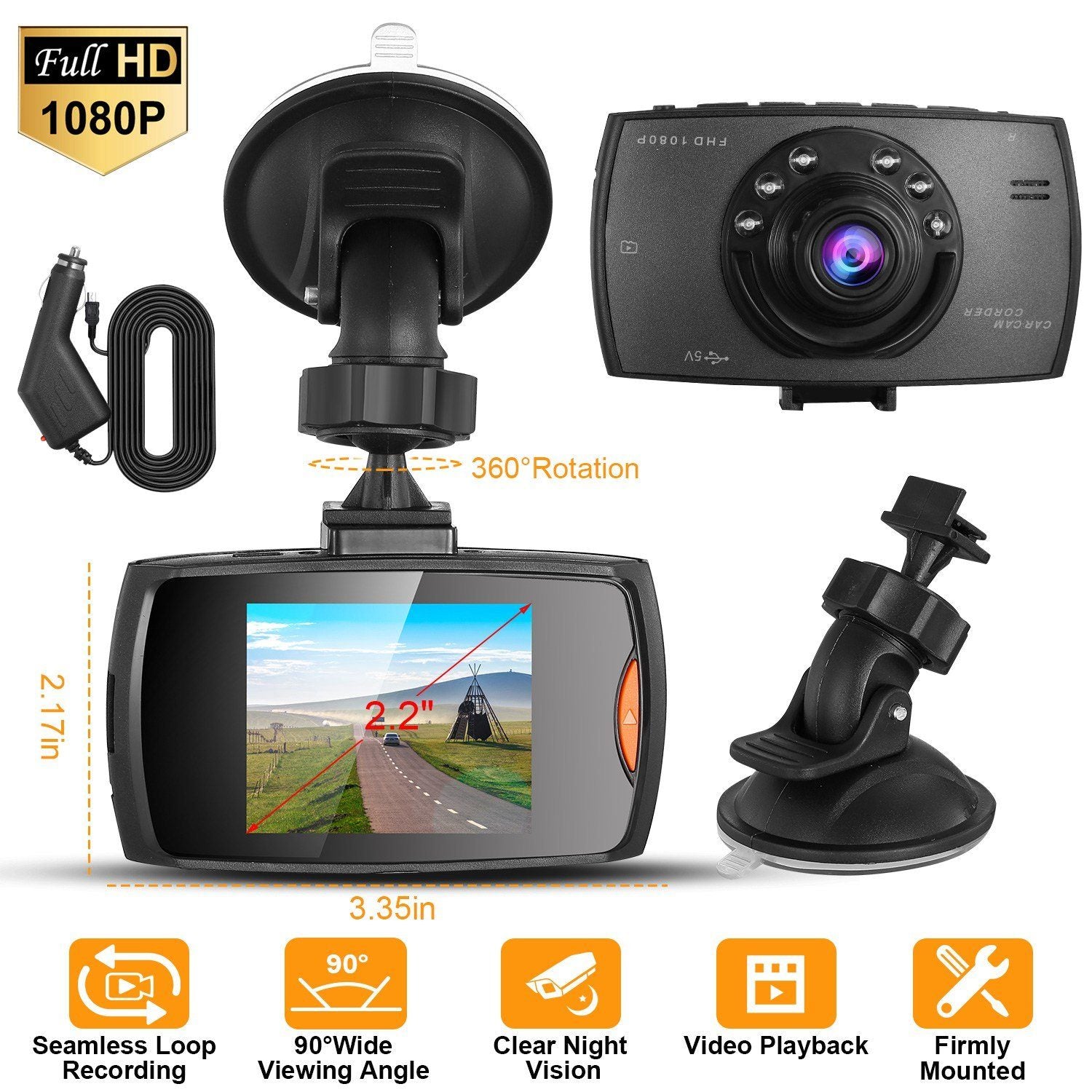 1080P Car DVR Camera Dash Cam Automotive - DailySale