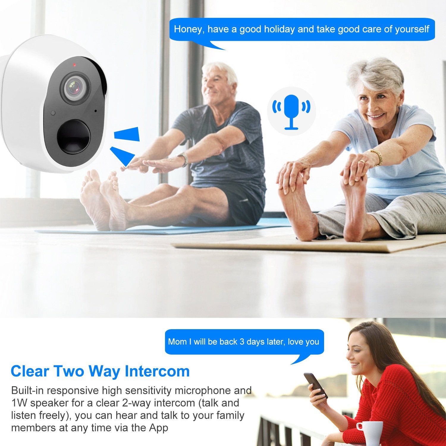 1080P FHD WiFi IP Two-Way Audio Security Surveillance Camera Cameras & Drones - DailySale