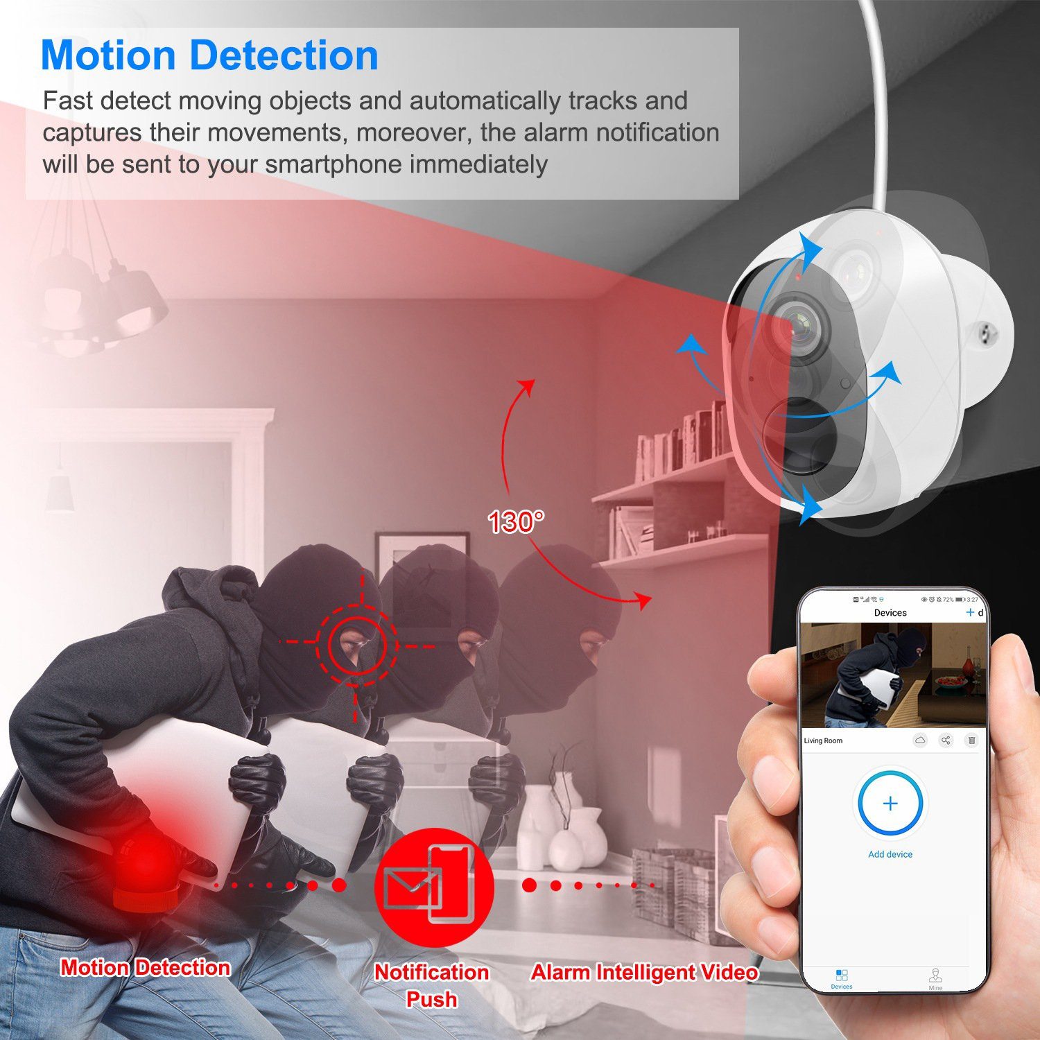 1080P FHD WiFi IP Two-Way Audio Security Surveillance Camera Cameras & Drones - DailySale