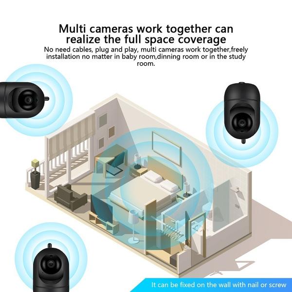 1080P Intelligent Tracking Home Security Camera HD Wifi PTZ Camera Cameras & Drones - DailySale