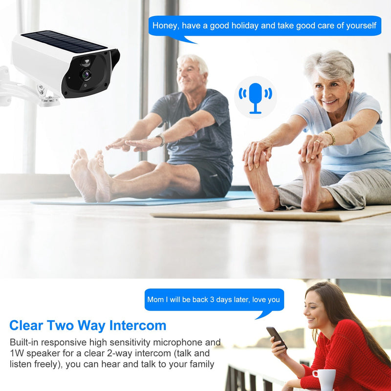 1080P Solar Powered Wifi IP Camera Smart Home & Security - DailySale