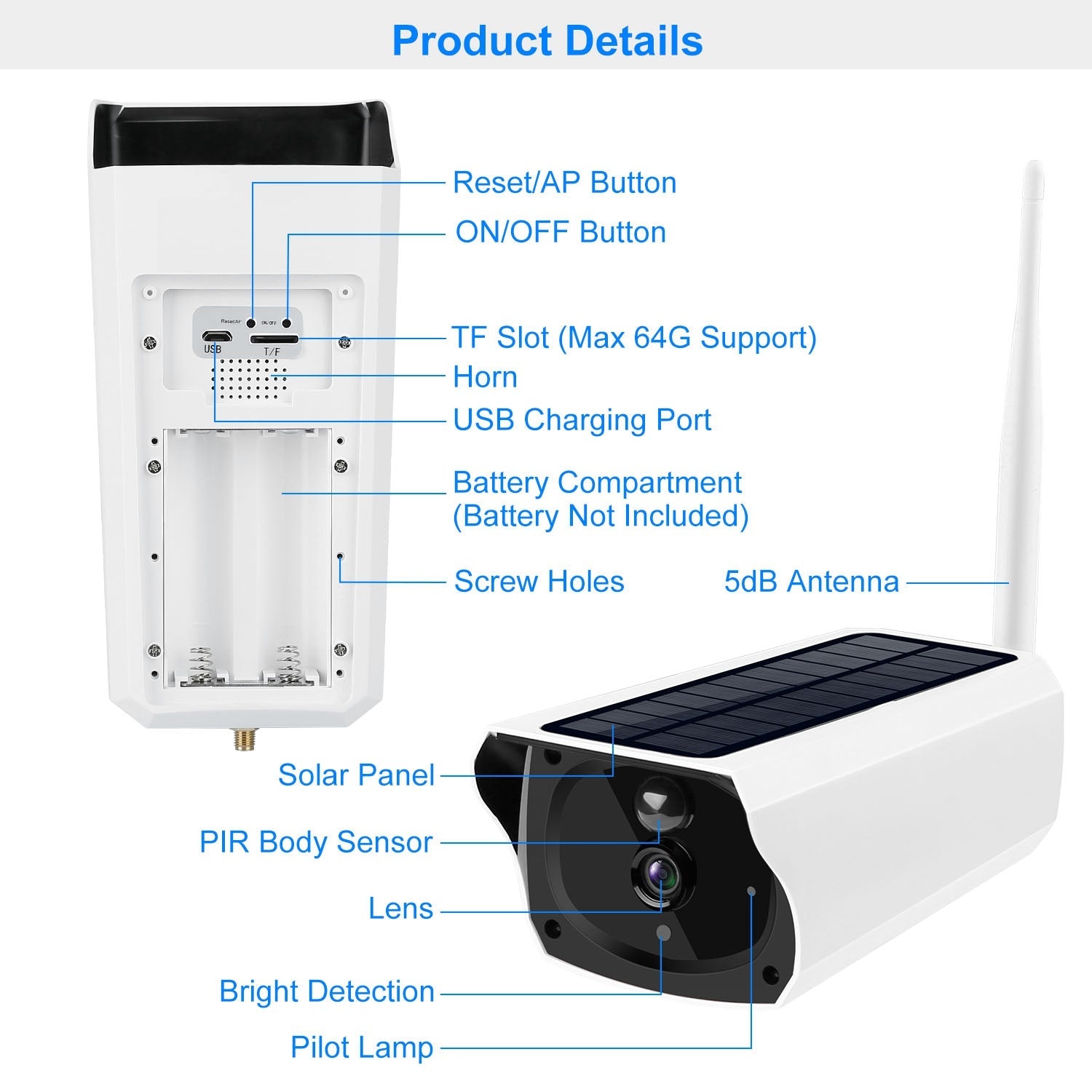 1080P Solar Powered Wifi IP Camera Smart Home & Security - DailySale