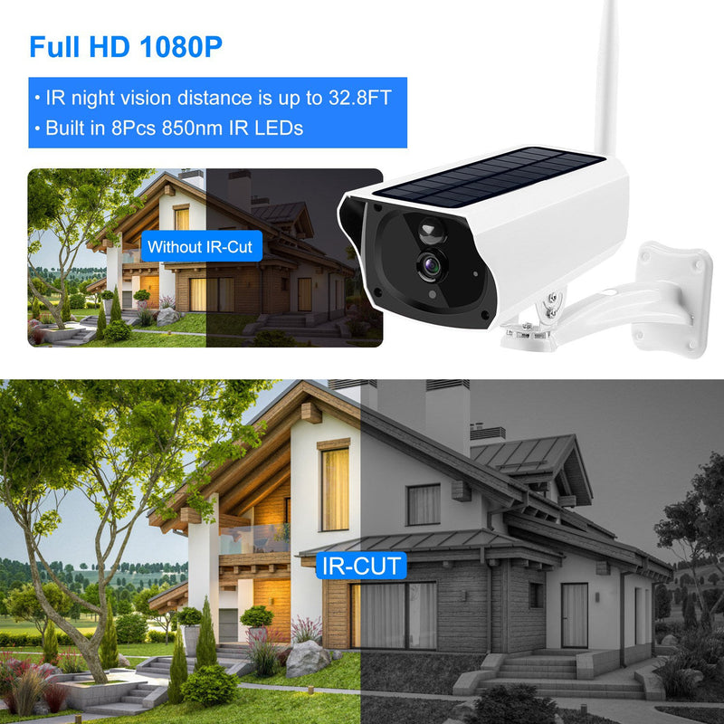 1080P Solar Powered Wifi IP Camera Smart Home & Security - DailySale