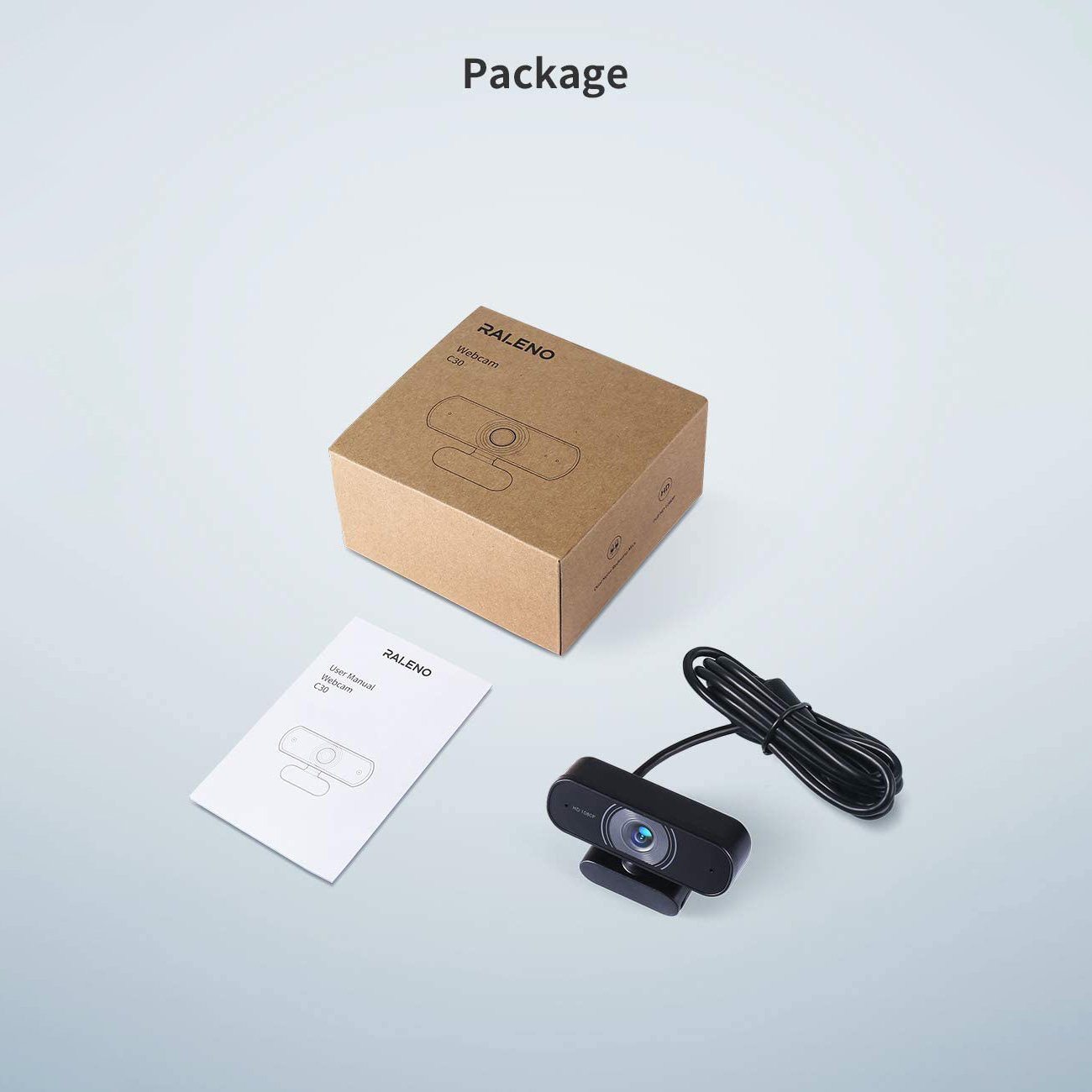 1080P Webcam, Desktop Camera with Dual Microphones Computer Accessories - DailySale