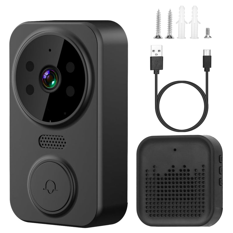 1080P WiFi Security Doorbell Camera 2-Way Audio Free Cloud Storage