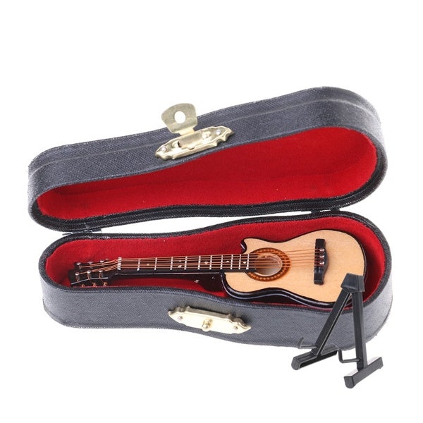 10CM Toy Acoustic Guitar Toys & Games Chipped Wood - DailySale