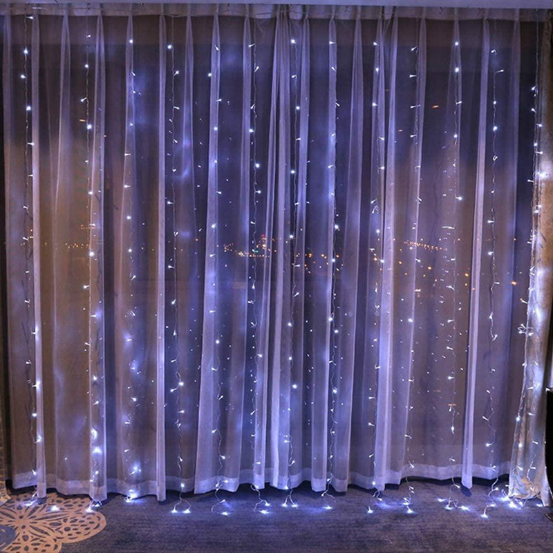 10Ft 300 LED Cool White Window Curtain String Light Lighting & Decor - DailySale
