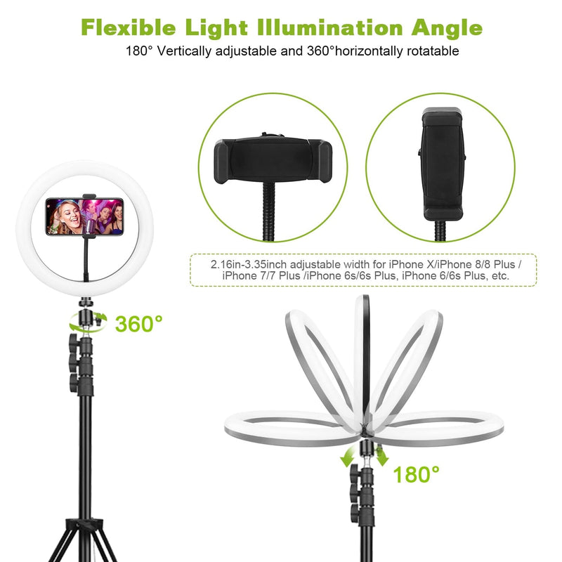 10in 120 LEDs Selfie Ring Light Mobile Accessories - DailySale