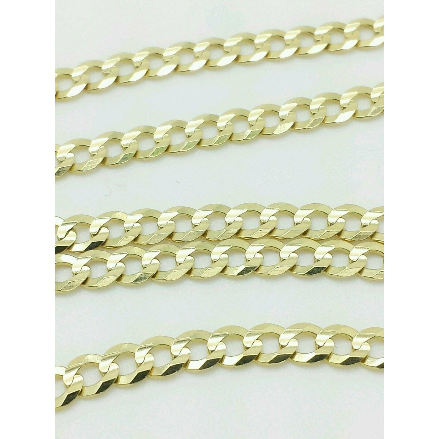 10K Genuine Solid Yellow Gold Cuban Necklace Chain Necklaces - DailySale