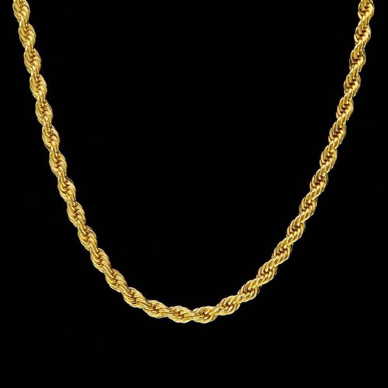 Solid gold rope chain 2.5 mm Clearance