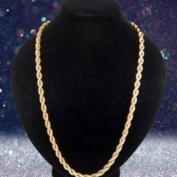 10K Solid Gold Rope Chain Jewelry 16" - DailySale