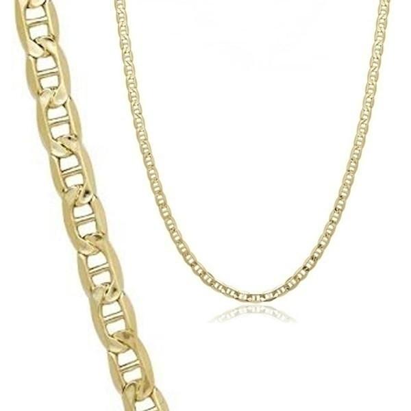 10K Solid Yellow Gold 2.5mm Marina Chain - Assorted Sizes Jewelry - DailySale
