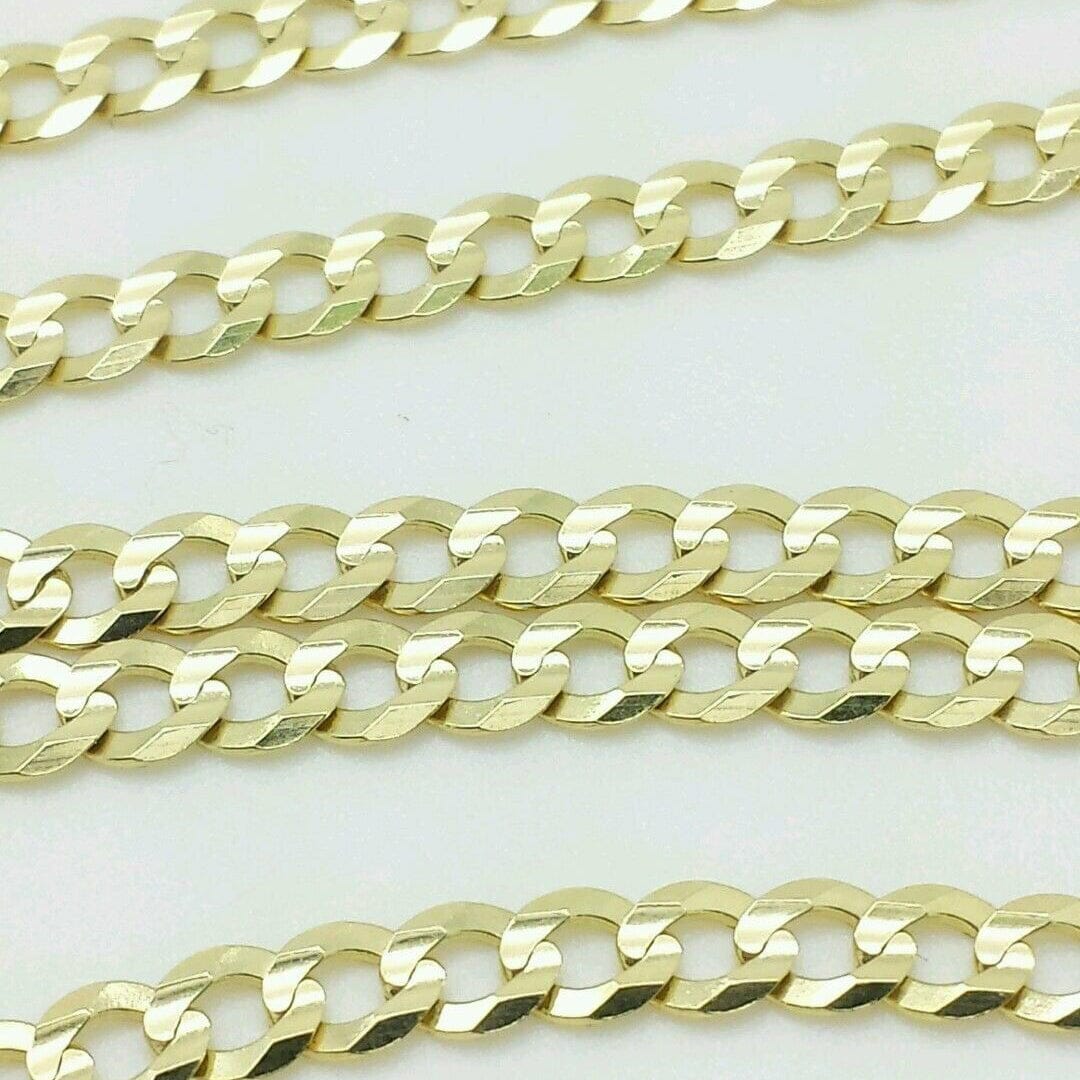 10K Solid Yellow Gold Cuban Chain 2.6mm Necklace Necklaces - DailySale