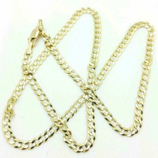 10K Solid Yellow Gold Cuban Chain 2.6mm Necklace Necklaces - DailySale