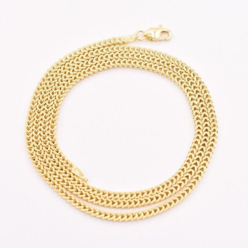 10K Yellow Gold 2MM Wheat Franco Box Chain Pendant Necklace Necklaces 16" - DailySale