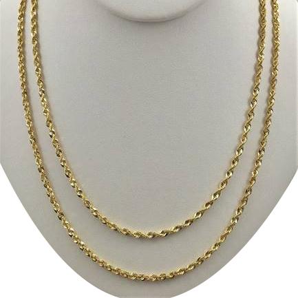 10k Yellow Gold Rope Chain 3.5 mm – Avianne Jewelers