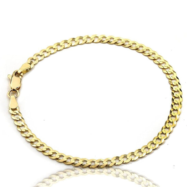 10K Yellow Gold Cuban Curb Chain Bracelet Anklet For Women – 2mm Bracelets - DailySale