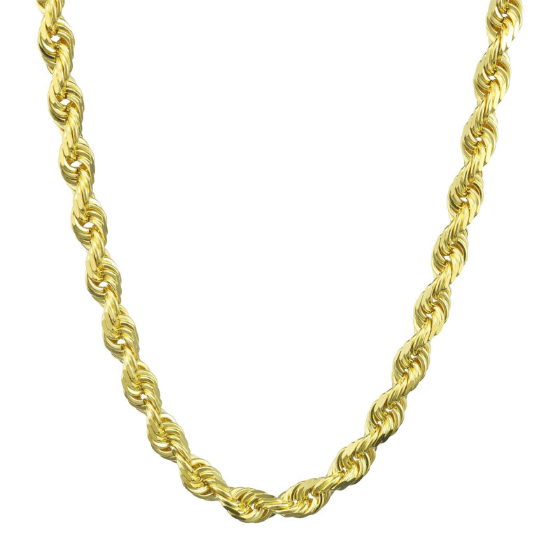 10K Yellow Gold Rope Diamond Cut Chain Jewelry 16" - DailySale