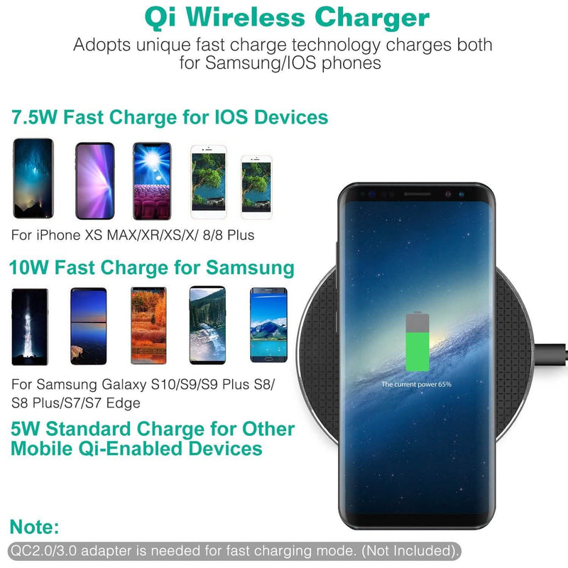 10W Qi Wireless Charger Mobile Accessories - DailySale