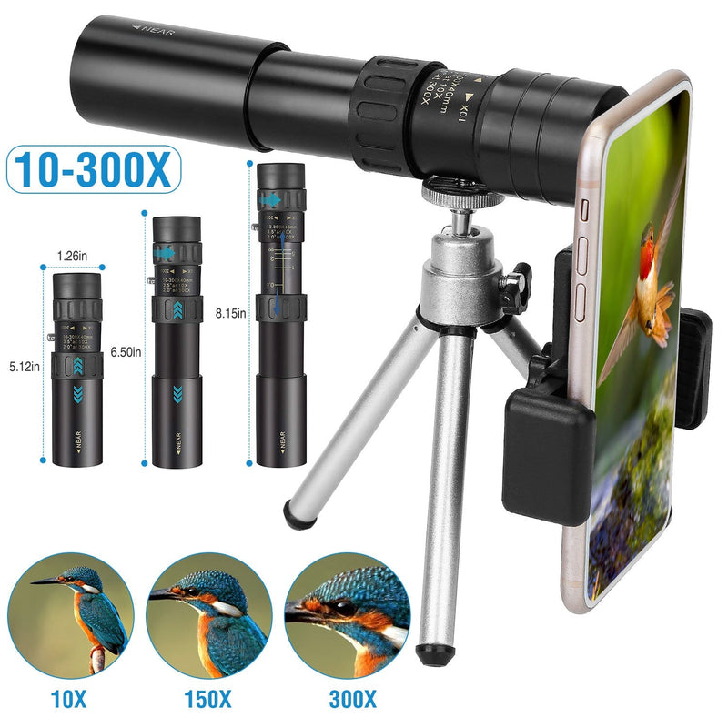 10X-300X Zoom Monocular Telescope High Definition Phone Telephoto Lens Mobile Accessories - DailySale