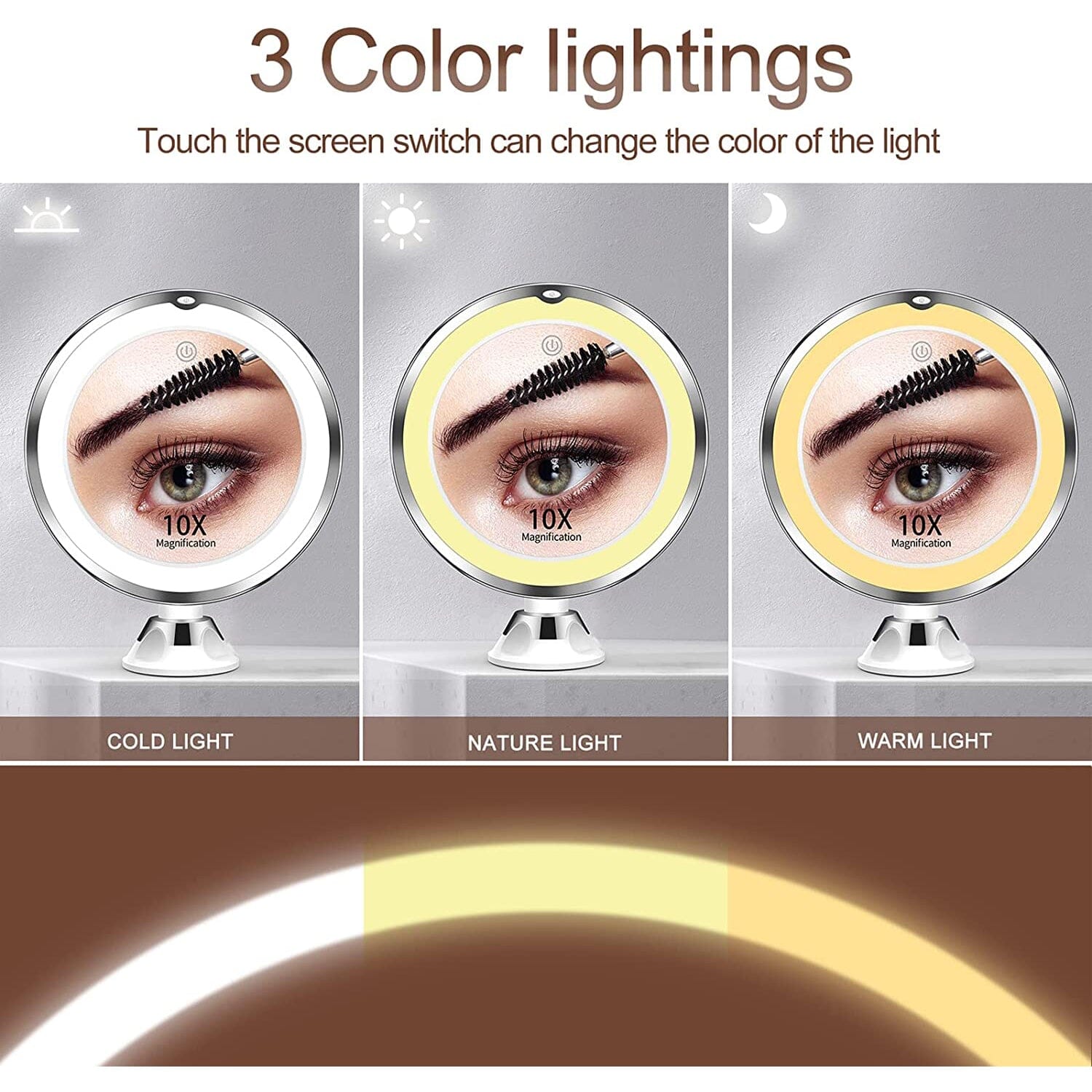 10X Magnifying Makeup Mirror with Lights Beauty & Personal Care - DailySale