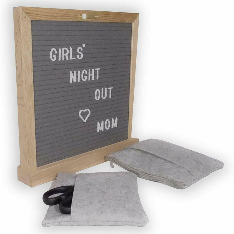 10"x10" Double Sided Black and Gray Felt Letter Board Everything Else - DailySale