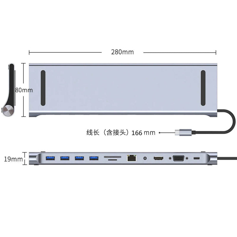 11-in-1 Dock USB C Hub Computer Accessories - DailySale