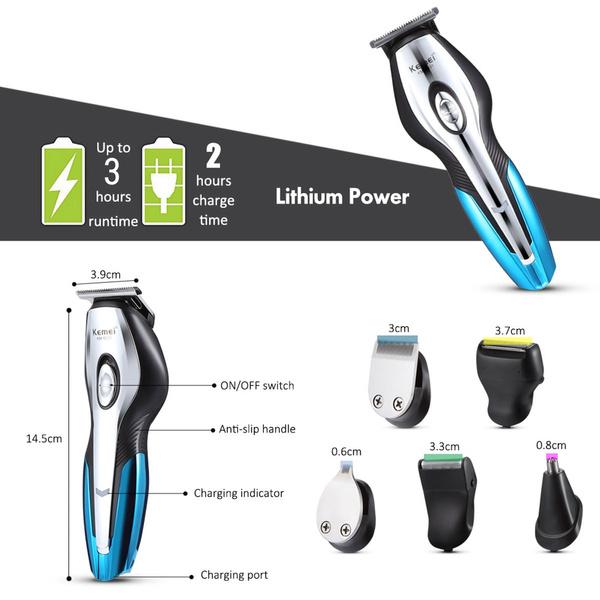 11-in-1 Professional Fast Charging Hair Clipper Haircut Shaver Wireless Men's Grooming - DailySale