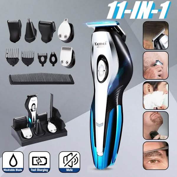 11-in-1 Professional Fast Charging Hair Clipper Haircut Shaver Wireless Men's Grooming - DailySale