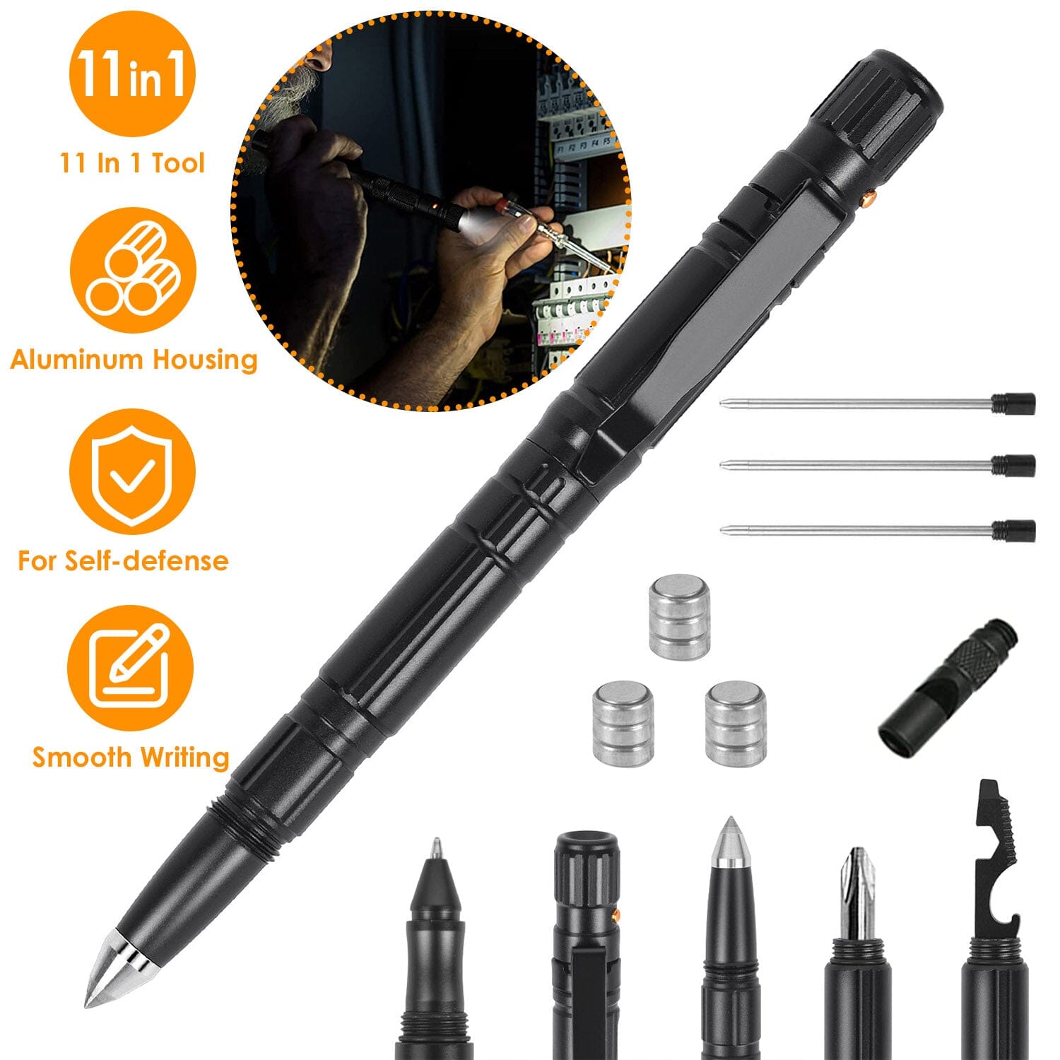 11-in-1 Tactical Pen Gear Set Tactical - DailySale