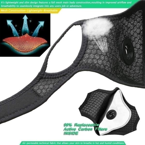11-Piece Set: Breathable Bacteria-Proof Sport Face Mask with Activated Carbon PM 2.5 Face Masks & PPE - DailySale