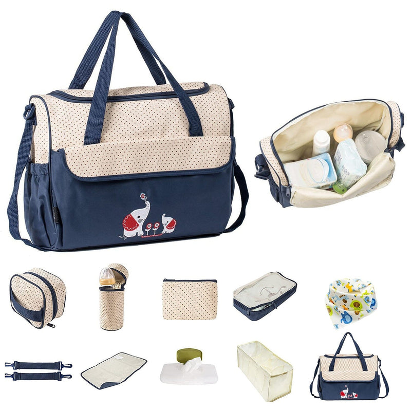 11-Piece Set: Multifunctional Diaper Handbags with Food Bag