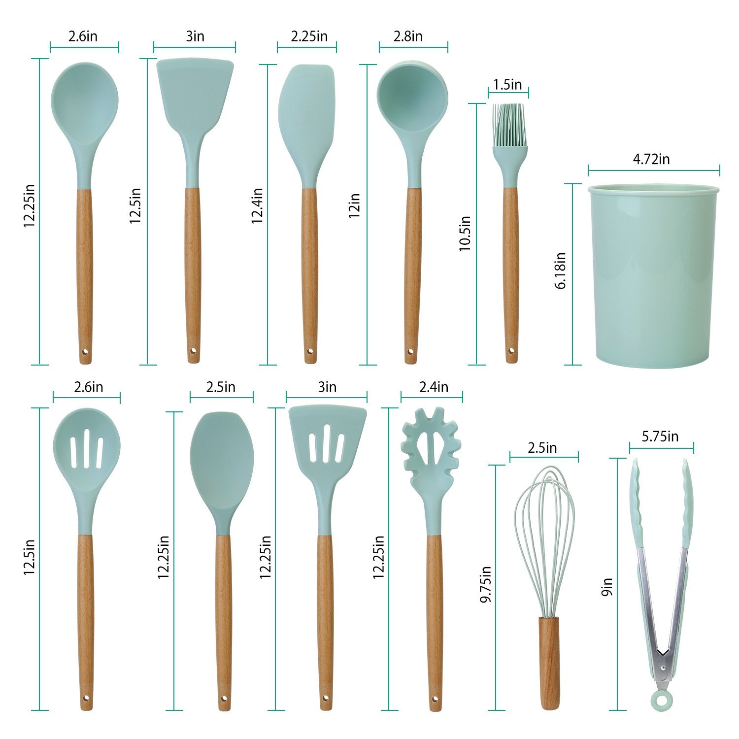 11-Piece: Silicone Cooking Utensil Set Kitchen & Dining - DailySale