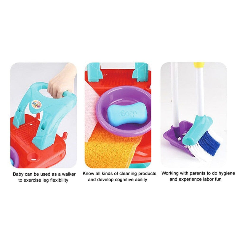 11-Pieces: Pretend Play Housekeeping Cleaning Toy Set Toys & Games - DailySale