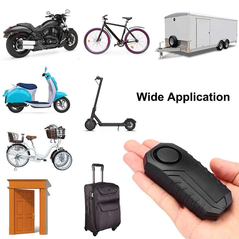 113dB Wireless Vibration Motion Sensor Waterproof Bike Alarm with Remote Sports & Outdoors - DailySale