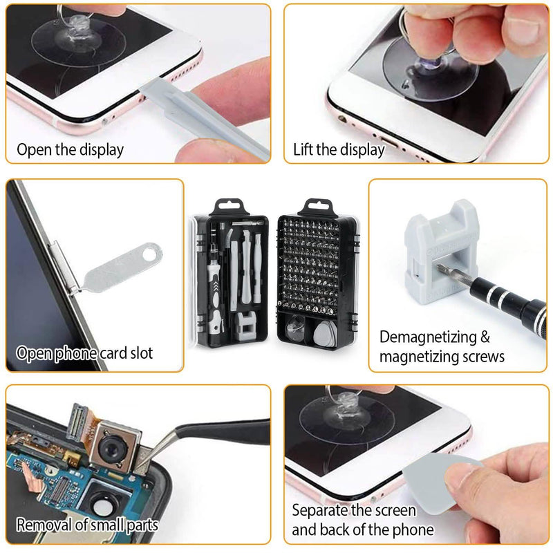 115-in-1 Magnetic Screwdriver Repair Tool Set Home Improvement - DailySale