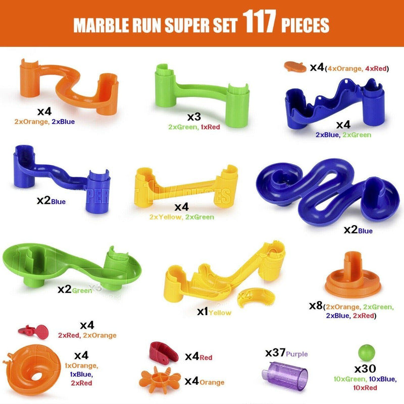 117-Piece: BritenWay Large Marble Run Toy Set Toys & Games - DailySale