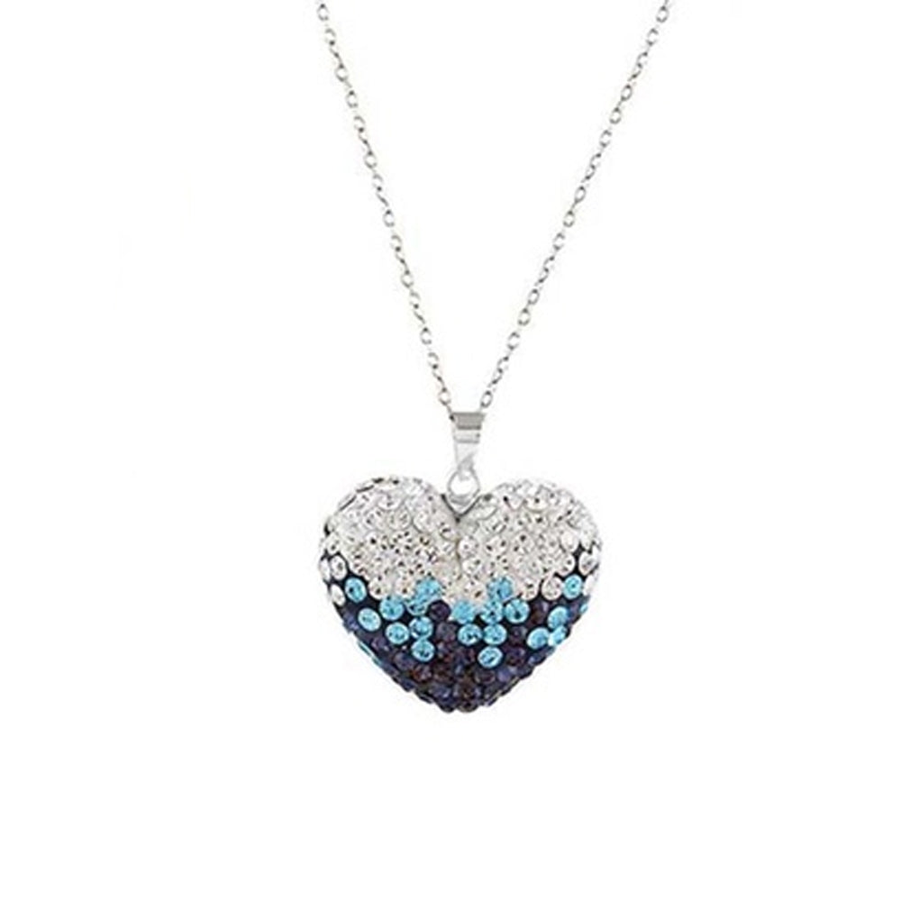 Bubble Heart Pendant in Solid Sterling Silver Made with Swarovski Elements - DailySale, Inc